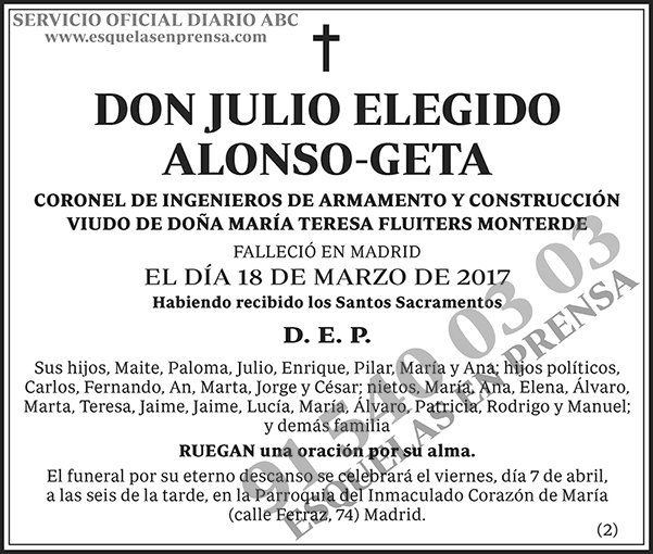 Julio Elegido Alonso-Geta